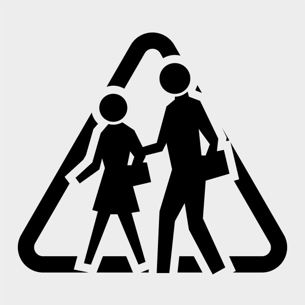 学校区域符号标志隔离在白色背景，矢量插图图片下载