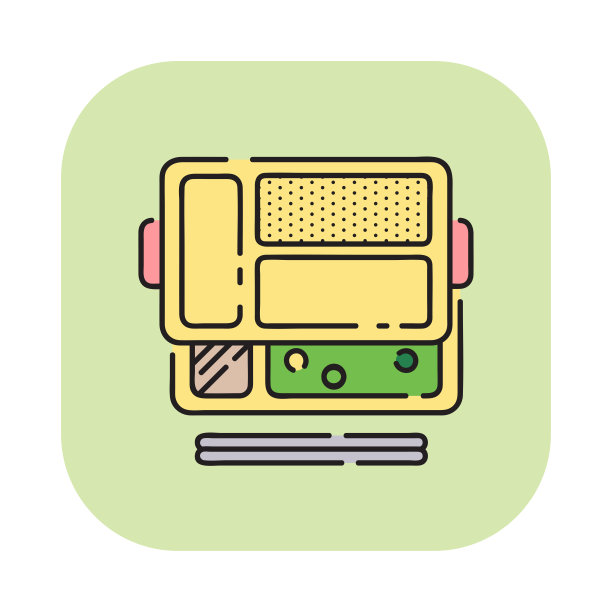 零浪费生态饭盒便当图标。可重复使用的自然环保卡通亚洲风格便当饭盒与筷子。矢量儿童食物容器。图片下载