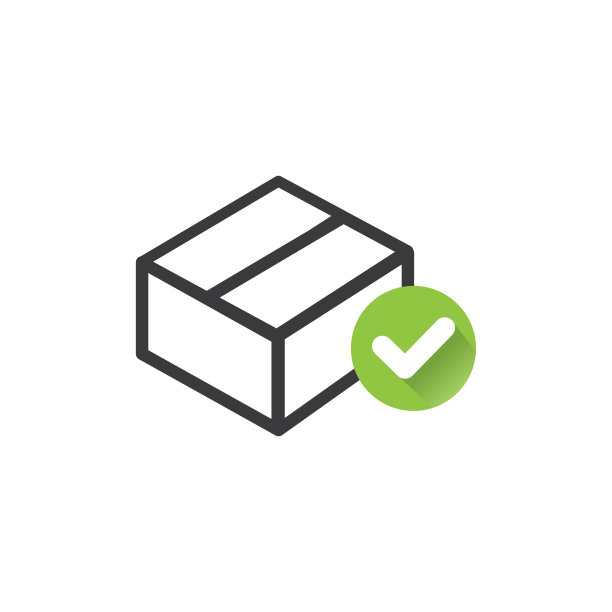 包裹和复选标记图标，矢量。图片下载