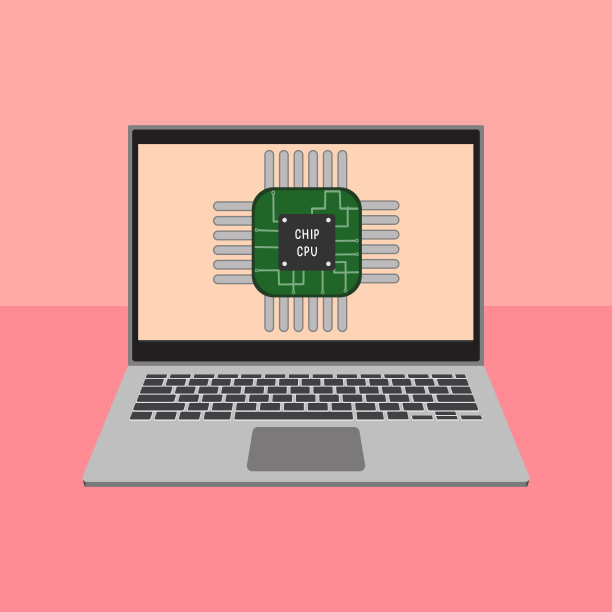 电路板上的处理器或电子芯片图片下载