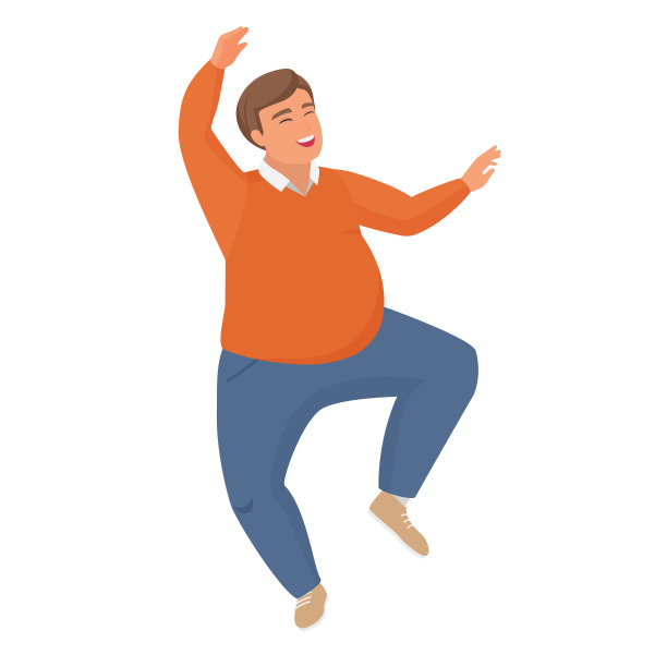 兴奋的胖男孩图片下载