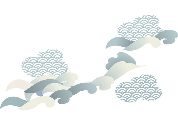 云在亚洲风格的设计背景图片下载