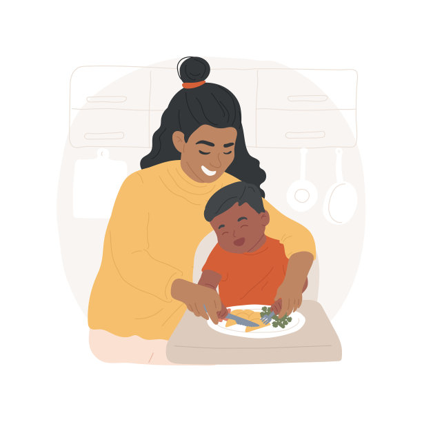 帮助切断食物孤立卡通图片下载