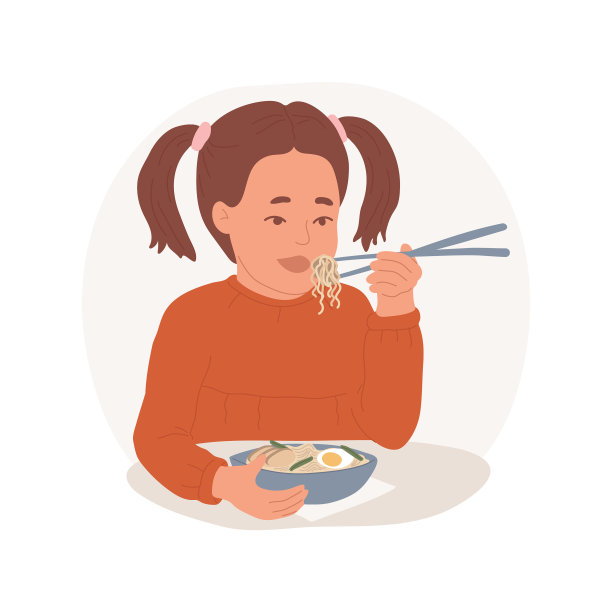 尝试新的食物孤立卡通图片下载