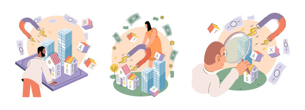 金币堆磁铁和金钱金融图片下载