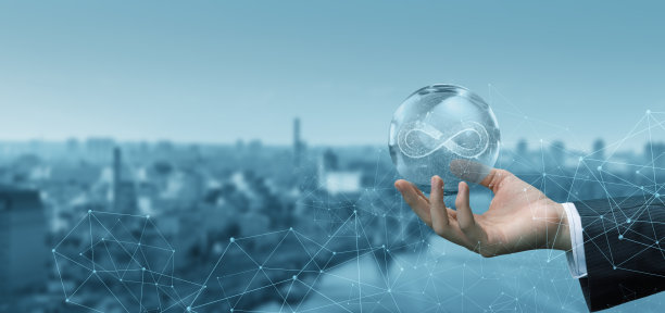 在城市中提供无限互联网的概念。图片下载