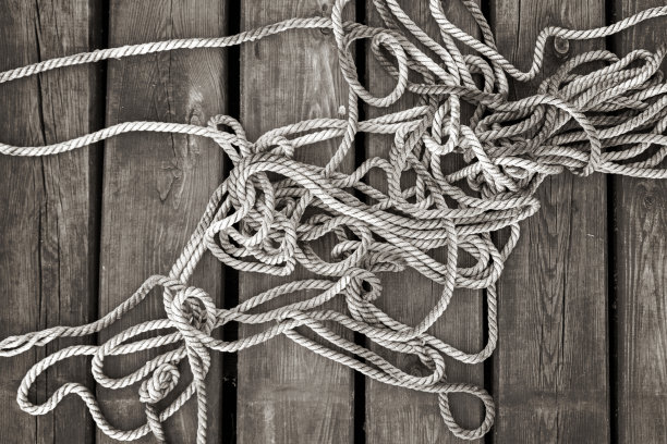 木甲板上的绳子图片下载