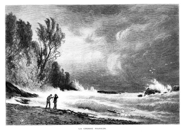 苏必利尔湖拉克罗斯湾，威斯康星州，美国，地理图片下载