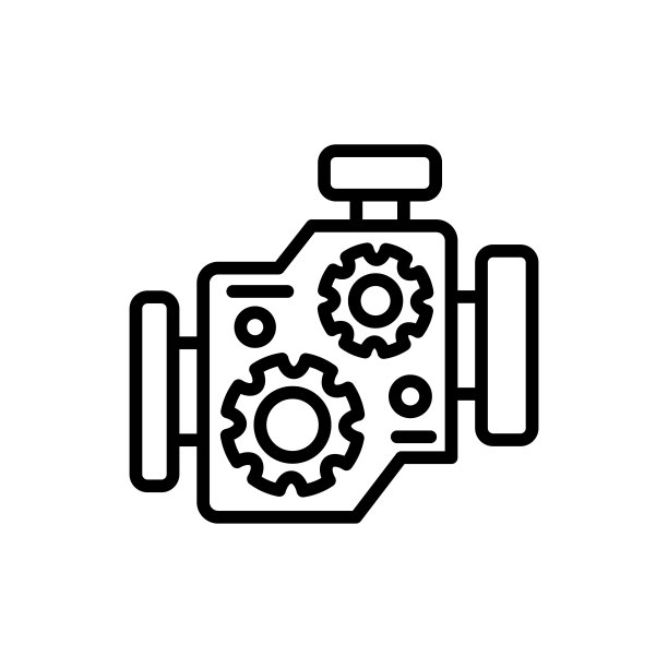 矢量发动机图标：标志图片下载