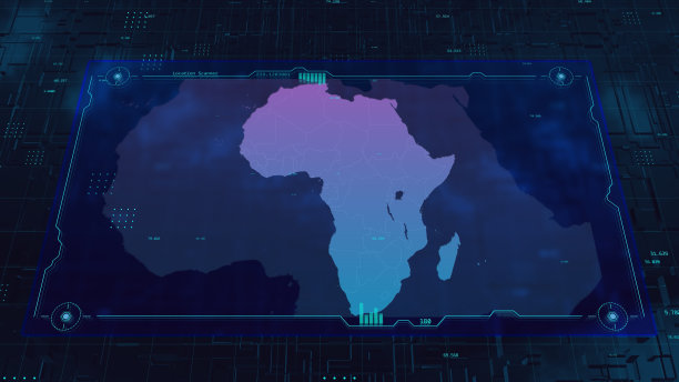 非洲HUD UI数字地图图片下载