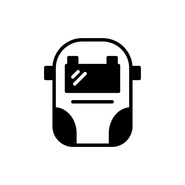 矢量中的焊接头盔图标。标识图片下载