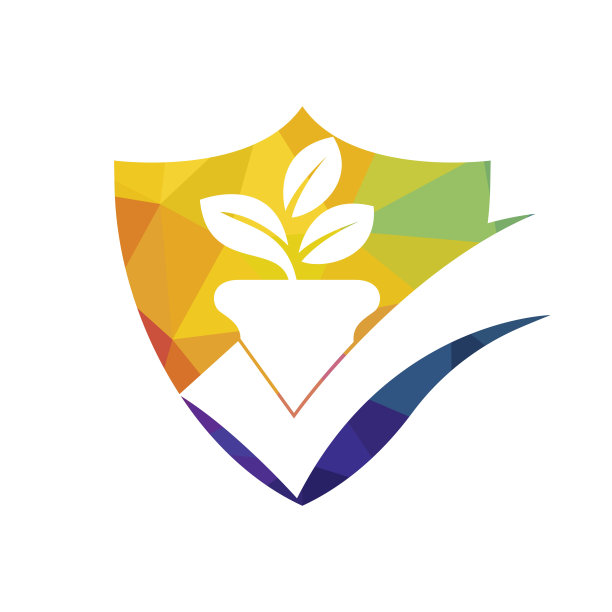 检查花园矢量标志设计。检查和花盆图标。图片下载