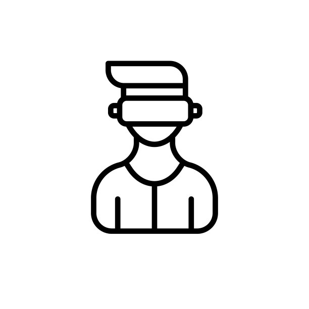 矢量中的虚拟现实图标。标识图片下载