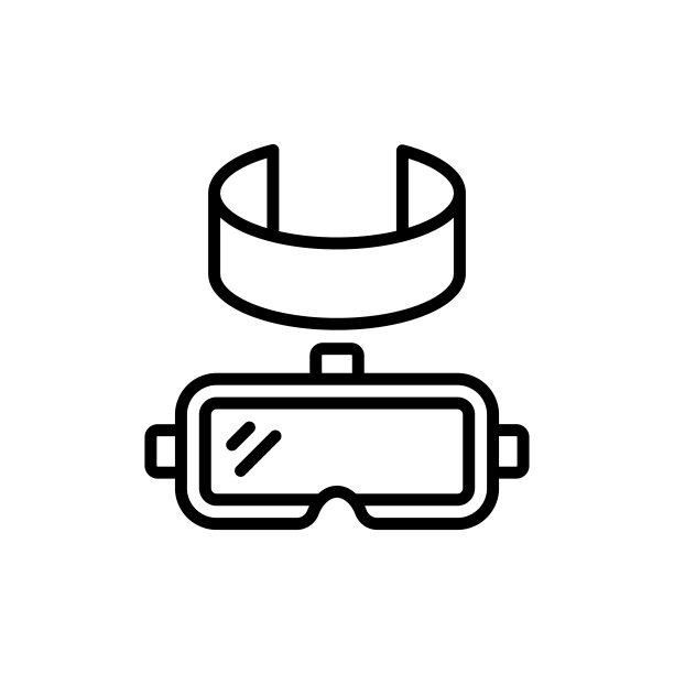 VR眼镜图标矢量。标识图片下载