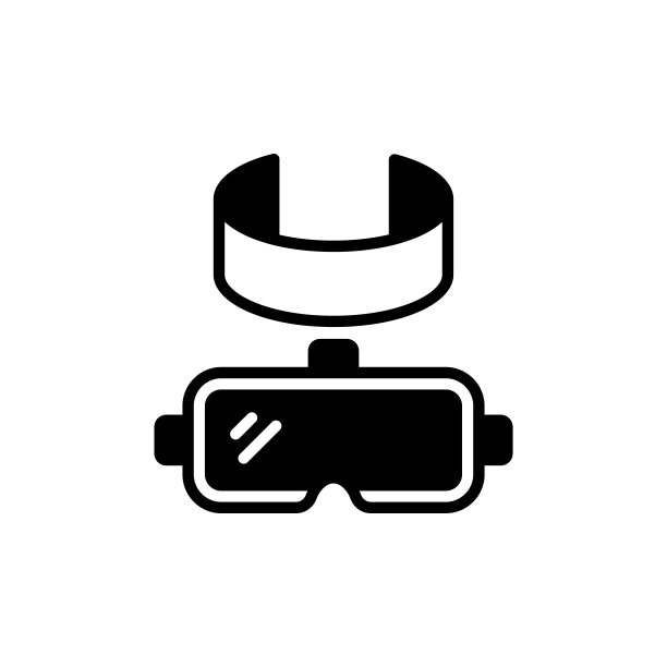 VR眼镜图标矢量。标识图片下载