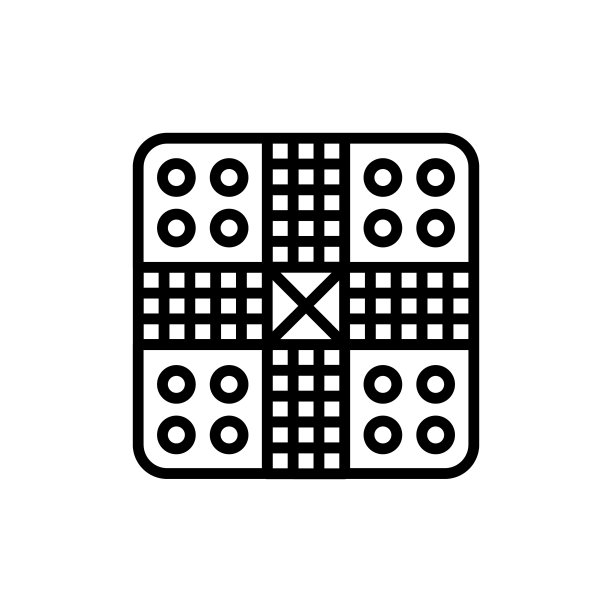 矢量Ludo图标标志图片下载