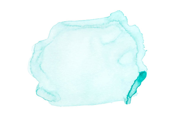 橙色水彩模板在白色背景隔离。图片下载