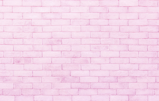 空粉色砖墙纹理的卧室背景在可爱。砖石内饰，岩石老旧干净的混凝土网格不均匀抽象风化砖设计，水平建筑壁纸。图片下载