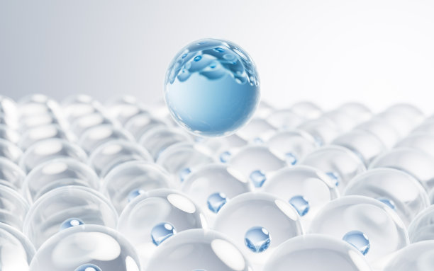 透明细胞与生物技术和美容概念，3d渲染。图片下载