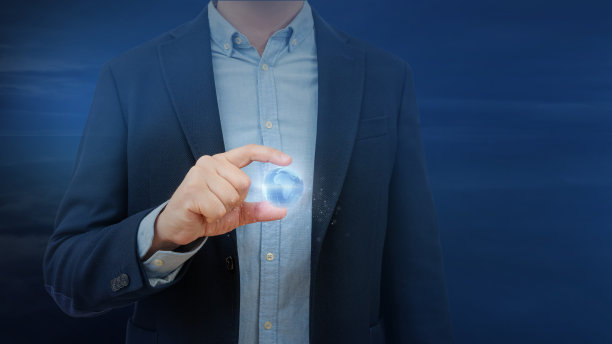 地球在人类手中。全球网络，人类手中的数据交换图片下载