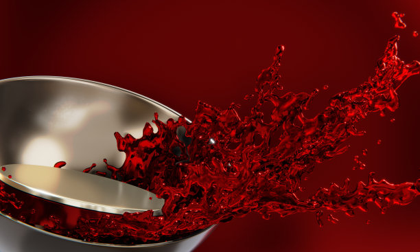 产品展示架，红色的水花溅在背景上。图片下载