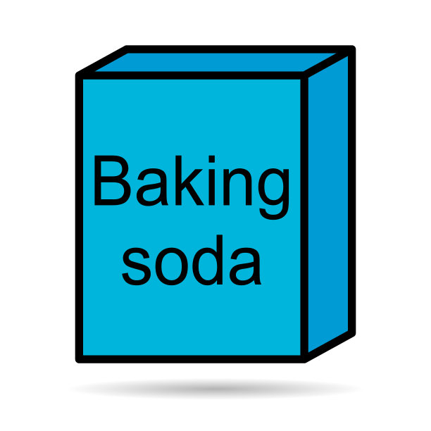 小苏打成分图标阴影，烹饪食品设计符号，烘焙产品矢量插图图片下载