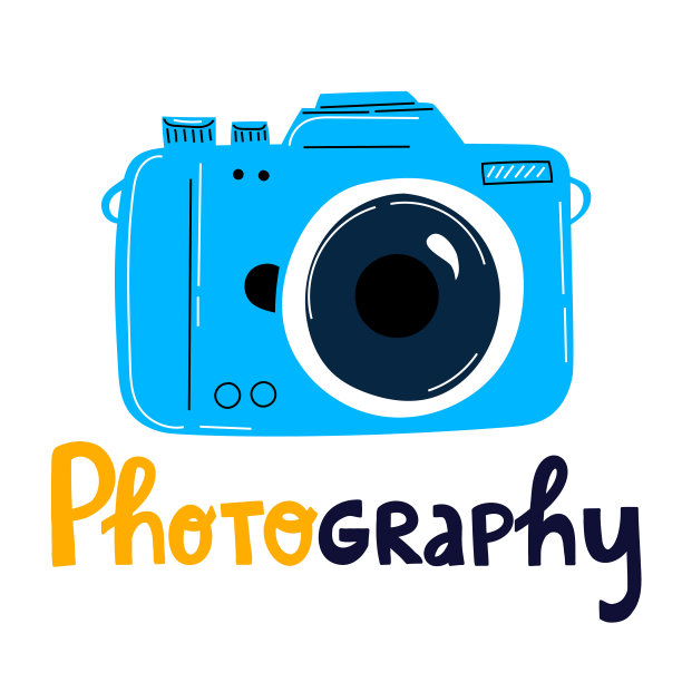 专业摄影师相机。手绘矢量插图。图片下载