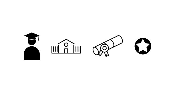 学校或大学图标集图片下载