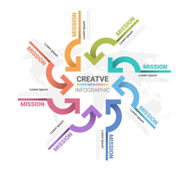 圆圈信息图细线设计和8个选项或步骤。用于业务概念的信息图。可用于演示横幅，工作流布局，流程图。图片下载