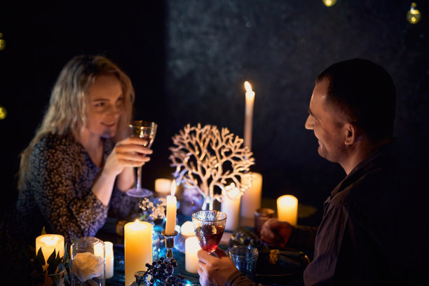 餐厅浪漫烛光晚餐图片下载