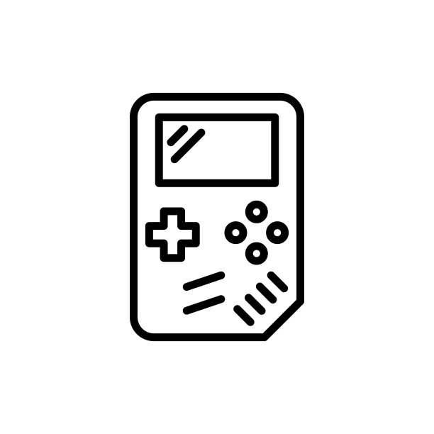 矢量便携式数字游戏图标。图片下载