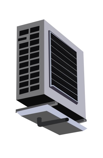 白色背景隔离空调室外机图片下载