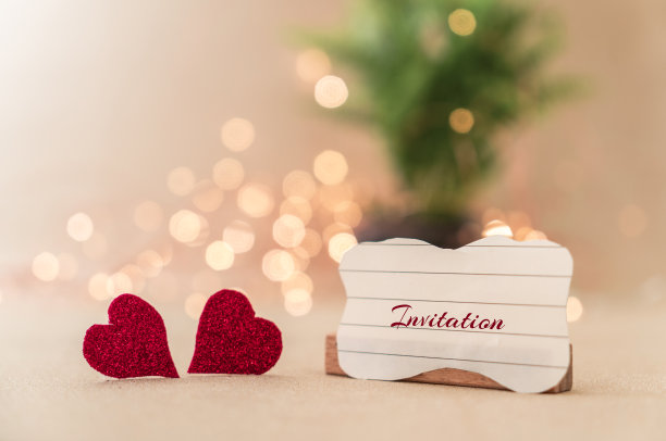 请柬图片与复制空间，漂亮的婚礼请柬设计图片下载