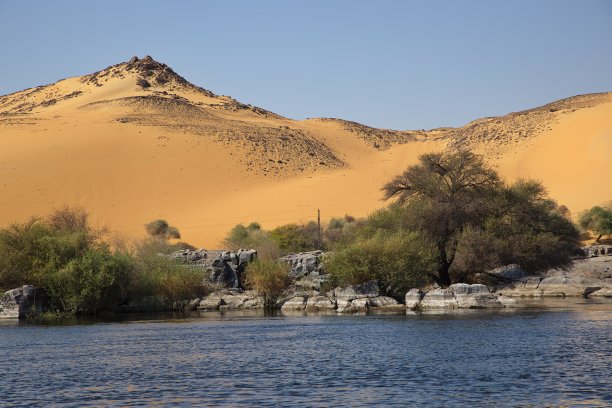 埃及阿斯旺尼罗河的风景图片下载