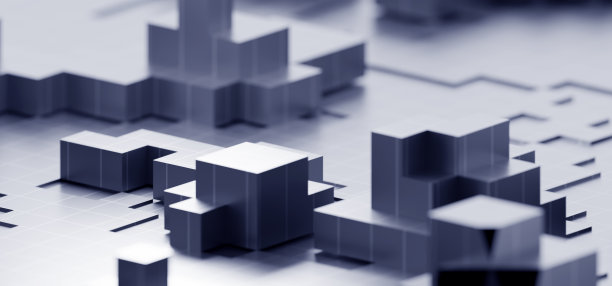 三维混凝土立方体背景图片下载