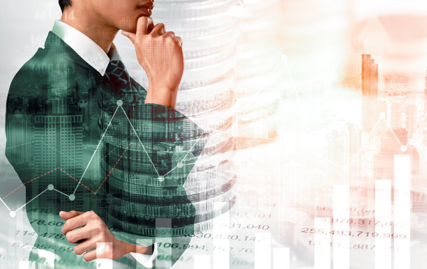 商人工作与数字金融业务图形感知技术图片下载