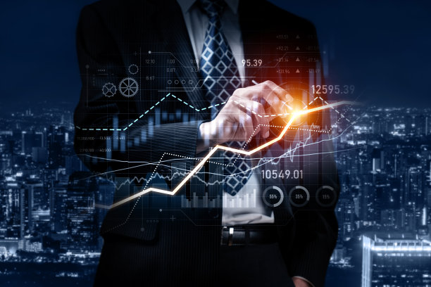 商人工作与数字金融业务图形感知技术图片下载