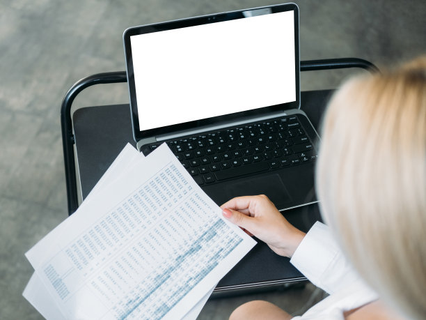 财务报告女会计数字模型图片下载