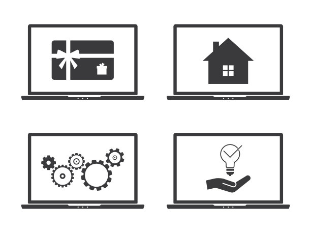 笔记本电脑图标套装图片下载