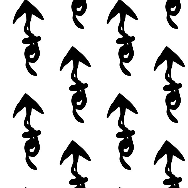 矢量无缝模式倒置海锚。图片下载