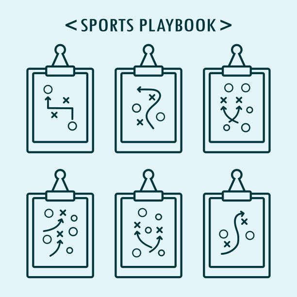 运动战术板设计图标平面矢量隔离插图图片下载
