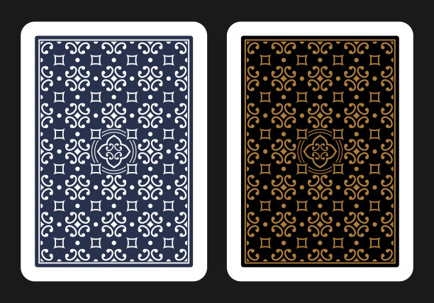 一张扑克牌的反面——扑克牌图案矢量22的反面图片下载