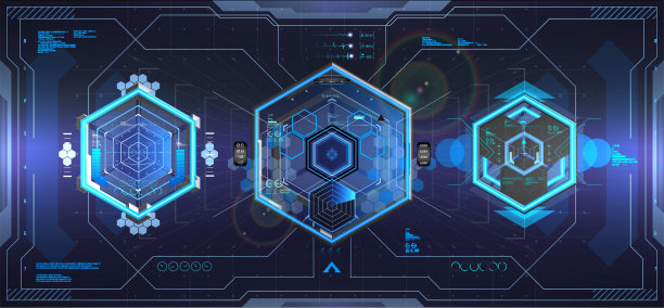驾驶舱头盔HUD风格。未来VR平视显示设计图片下载