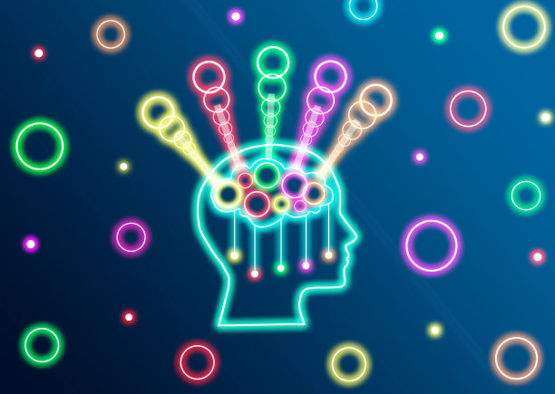 数字头带云脑，云端上传信息，身边信息多多，创意技术设计图片下载