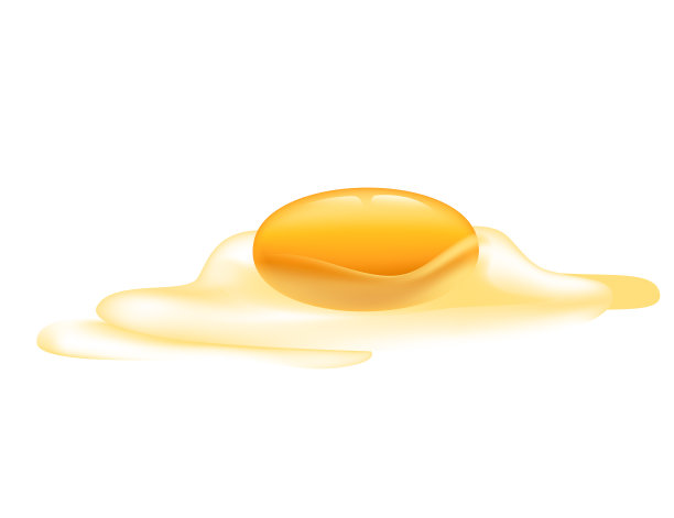 新鲜的生蛋黄矢量插图在白色背景图片下载