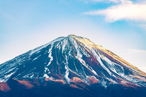 日本，川口藤吉田的富士山图片下载