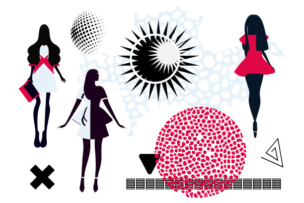 时尚艺术拼贴。以当代超现实主义风格创作现代时尚概念形象。美丽、时尚、健康为主题。图片下载