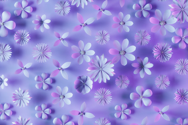 丁香底色春花，霓虹灯图片下载