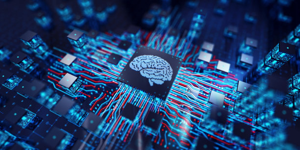 人工智能脑芯片概念广泛图片下载