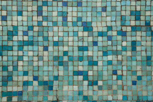带有复制空间的旧马赛克瓷砖图片下载